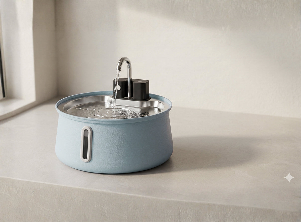 Fuente de agua inalámbrica - azul menta